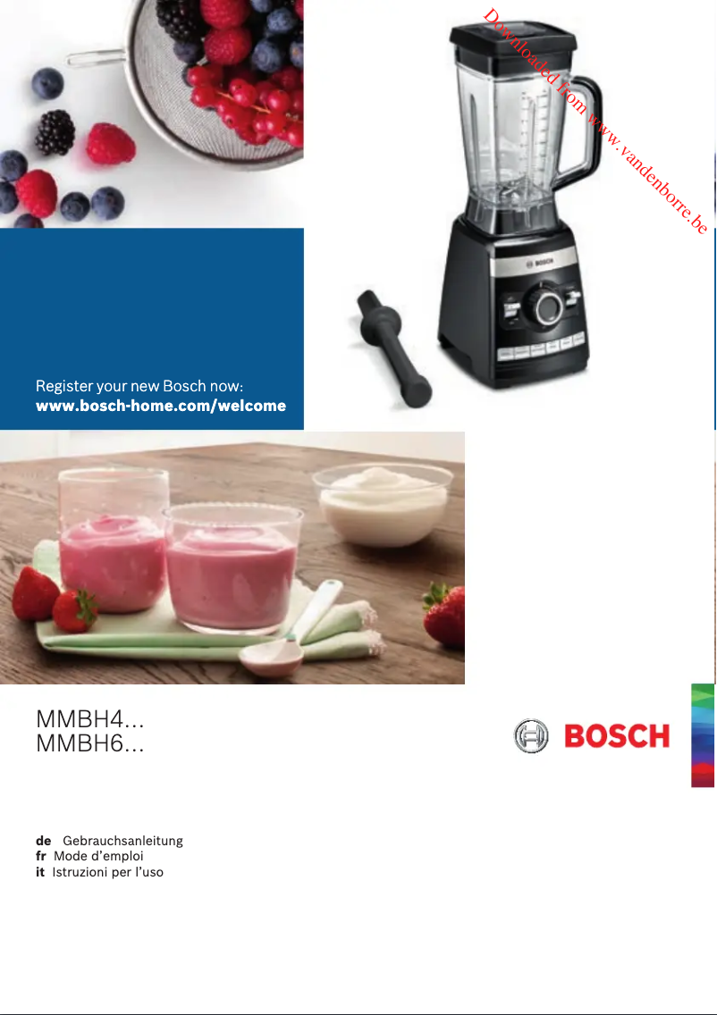 Page n°1 - Manuel utilisateur Bosch VitaBoost MMBH6P6B