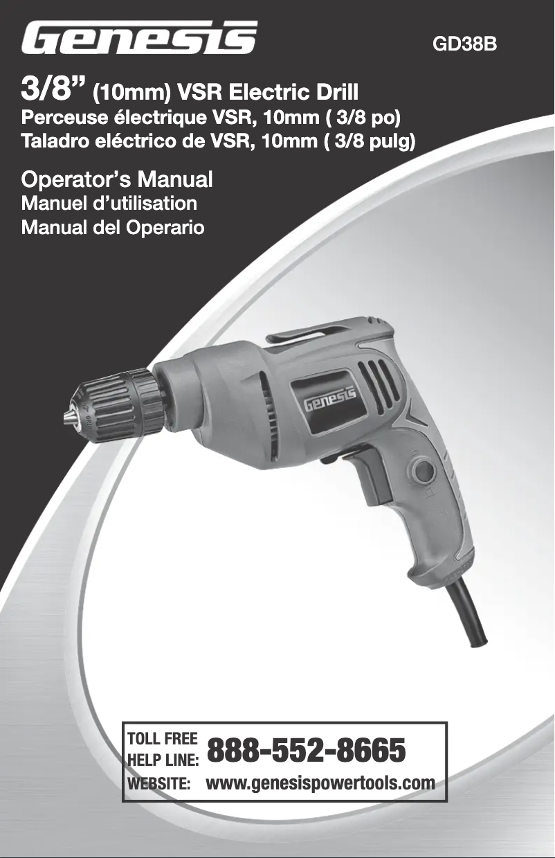 Imagen de la primera página del manual del dispositivo GD38B