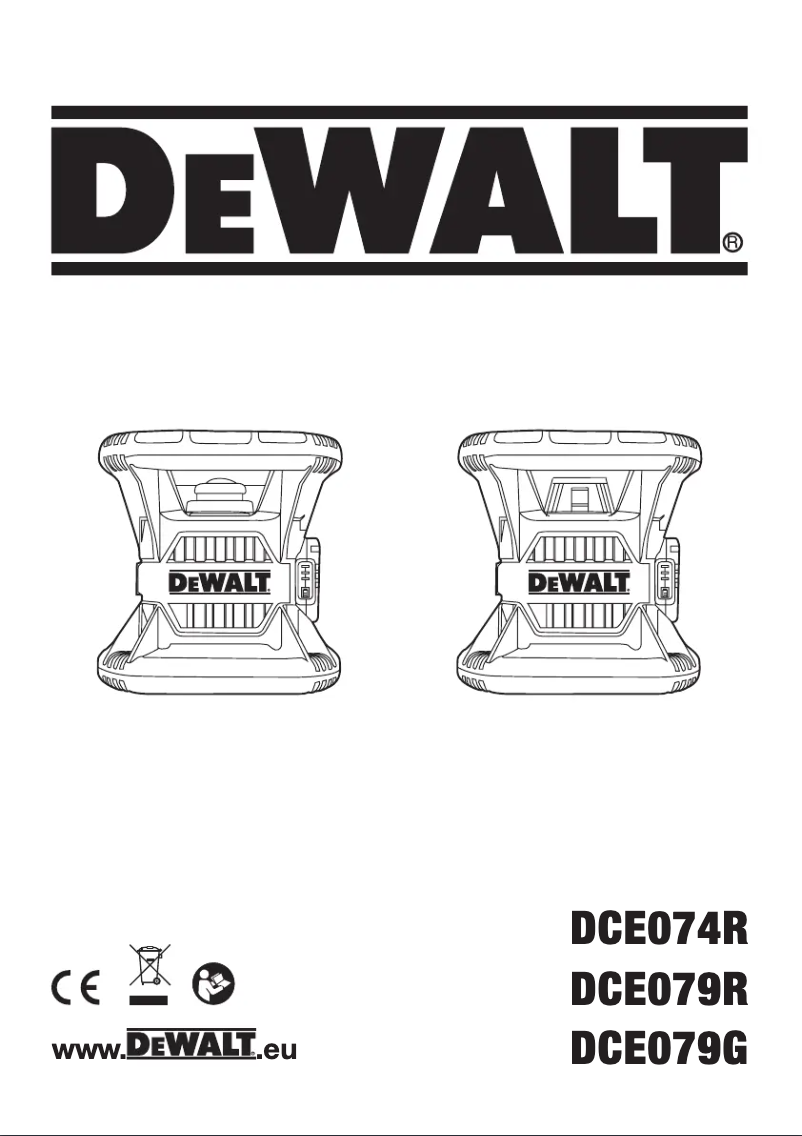 Page n°1 - Manuel utilisateur DeWalt DCE074R