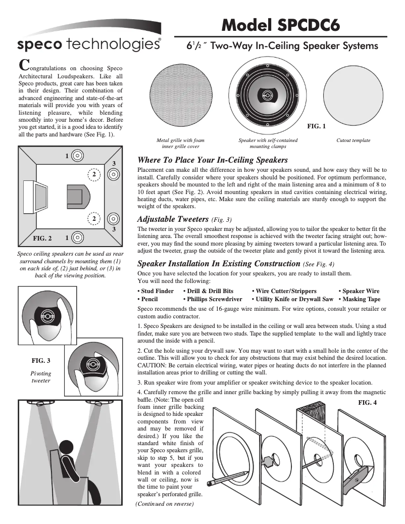 Image de la première page du manuel de l'appareil SPCDC6