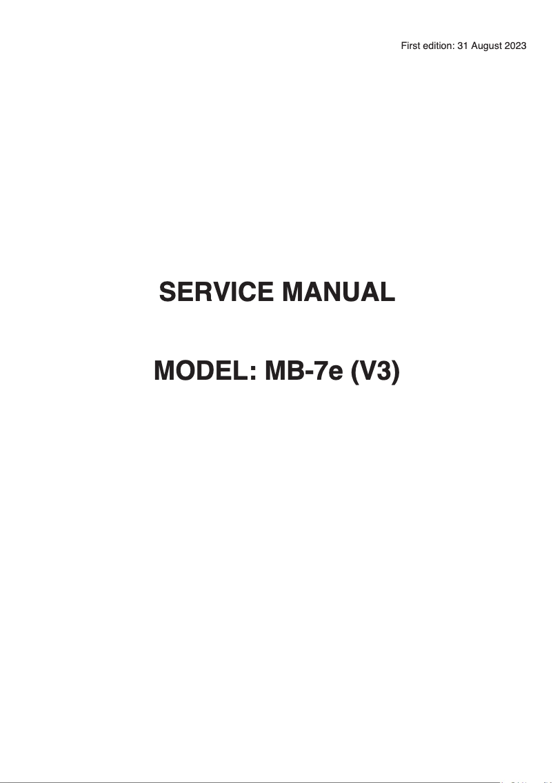 Image de la première page du manuel de l'appareil MB7
