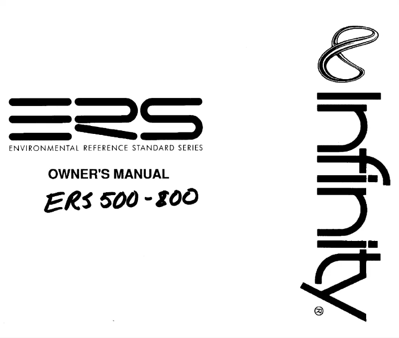 Image de la première page du manuel de l'appareil ERS 800