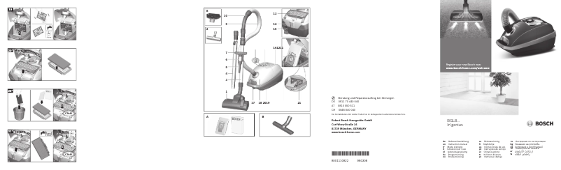 Page n°1 - Manuel utilisateur Bosch BGL8522