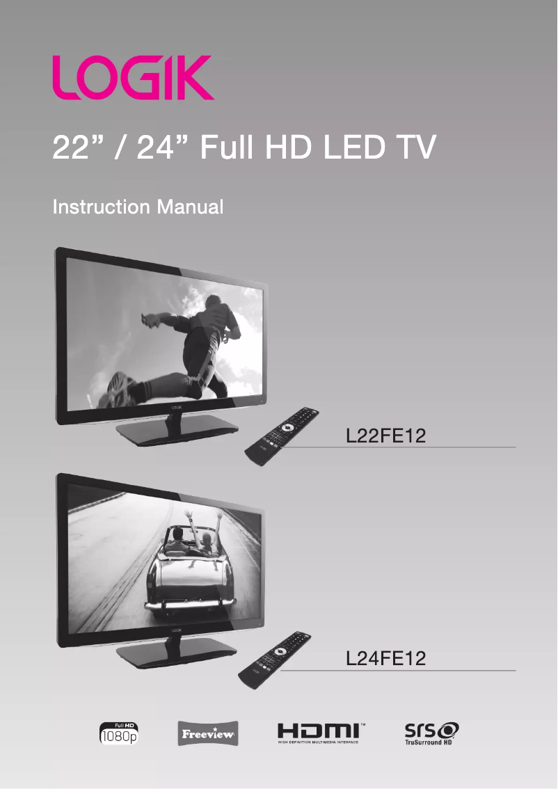 Page 1 de la notice Manuel utilisateur Logik L24FE12