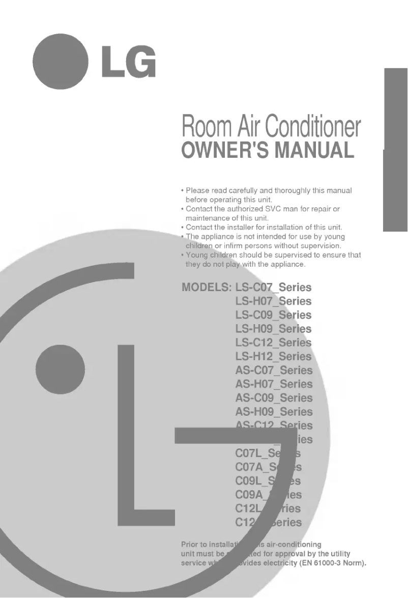Page 1 de la notice Manuel utilisateur LG LS-C076ZRC0