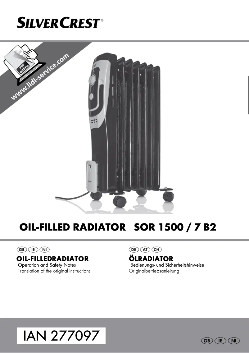 Image de la première page du manuel de l'appareil SOR 1500/7 B2