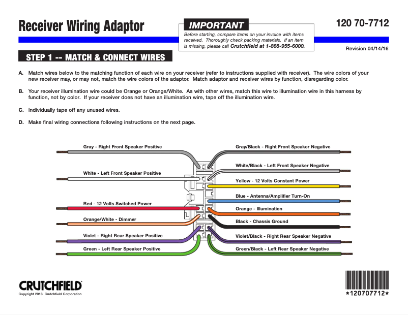 Page n°1 - Manuel utilisateur Metra 70-7712