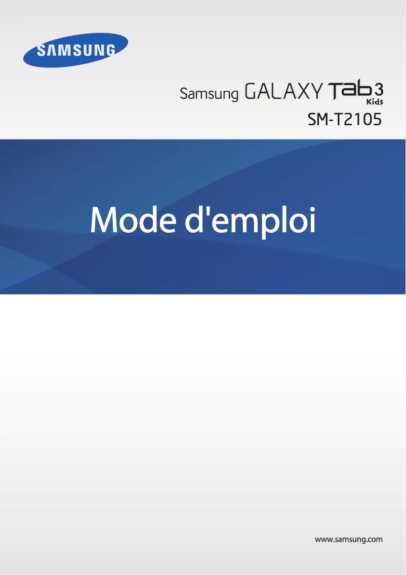 Page 1 de la notice Manuel utilisateur Samsung Galaxy Tab 3 Kids