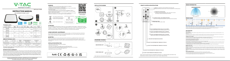 Page n°1 - Manuel utilisateur V-TAC VT-8630S