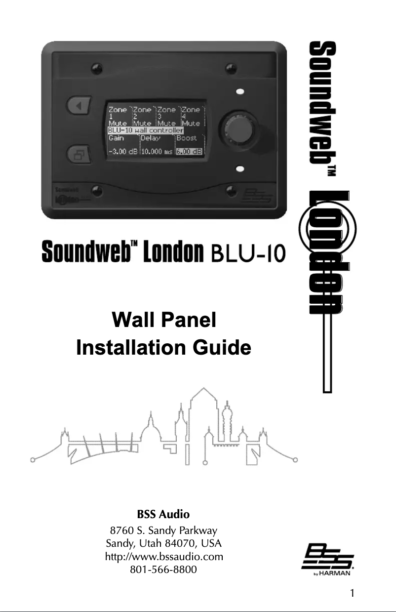 Page n°1 - Manuel utilisateur BSS Audio Soundweb London BLU-10