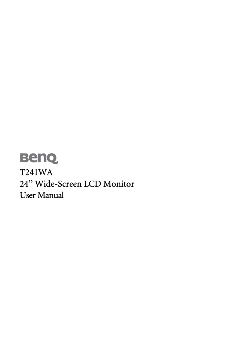 Page 1 de la notice Manuel utilisateur BenQ T241WA