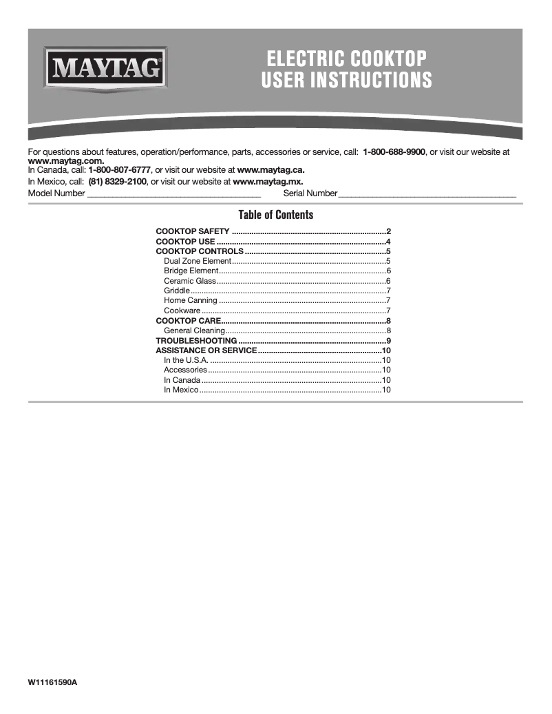 Page n°1 - Manuel utilisateur Maytag MEC8830HB