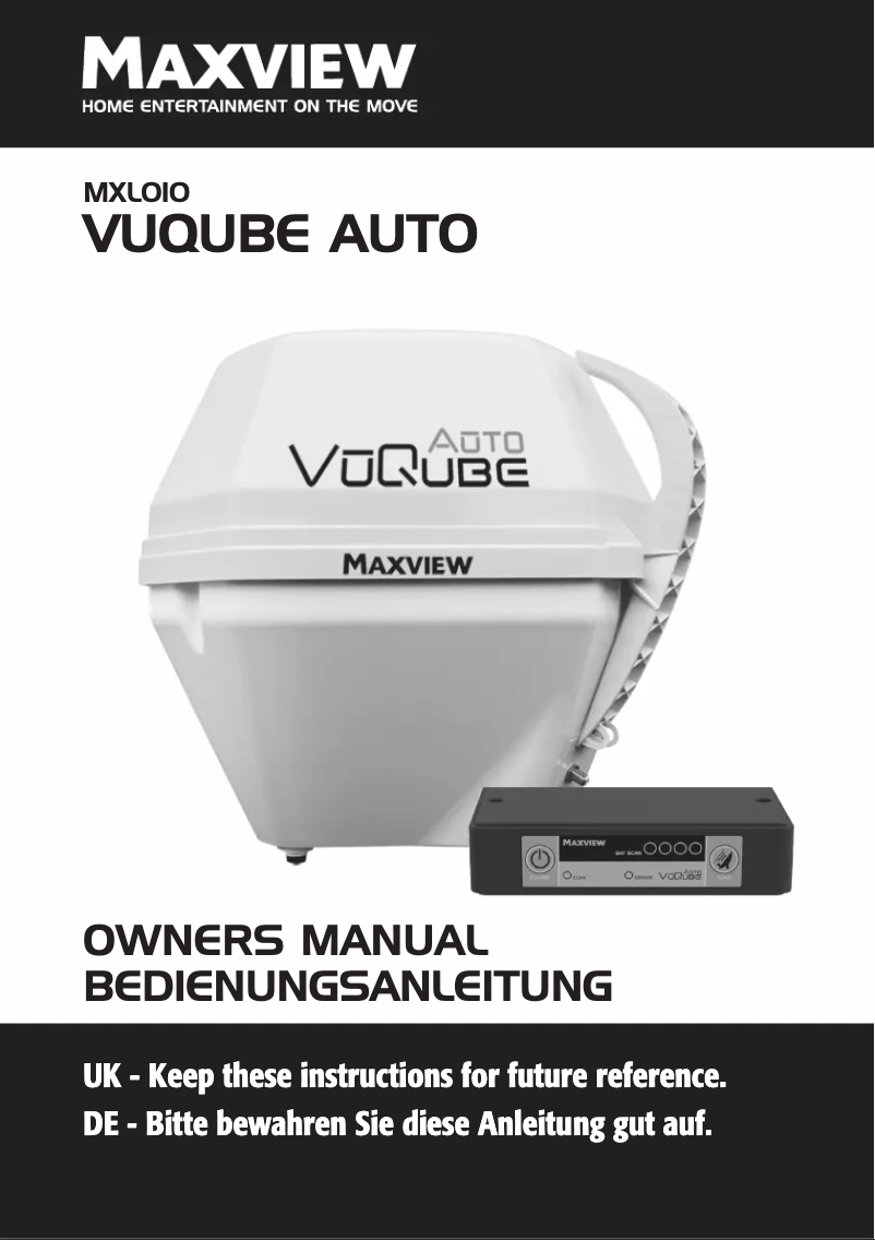Image de la première page du manuel de l'appareil Vuqube Aauto MXL010