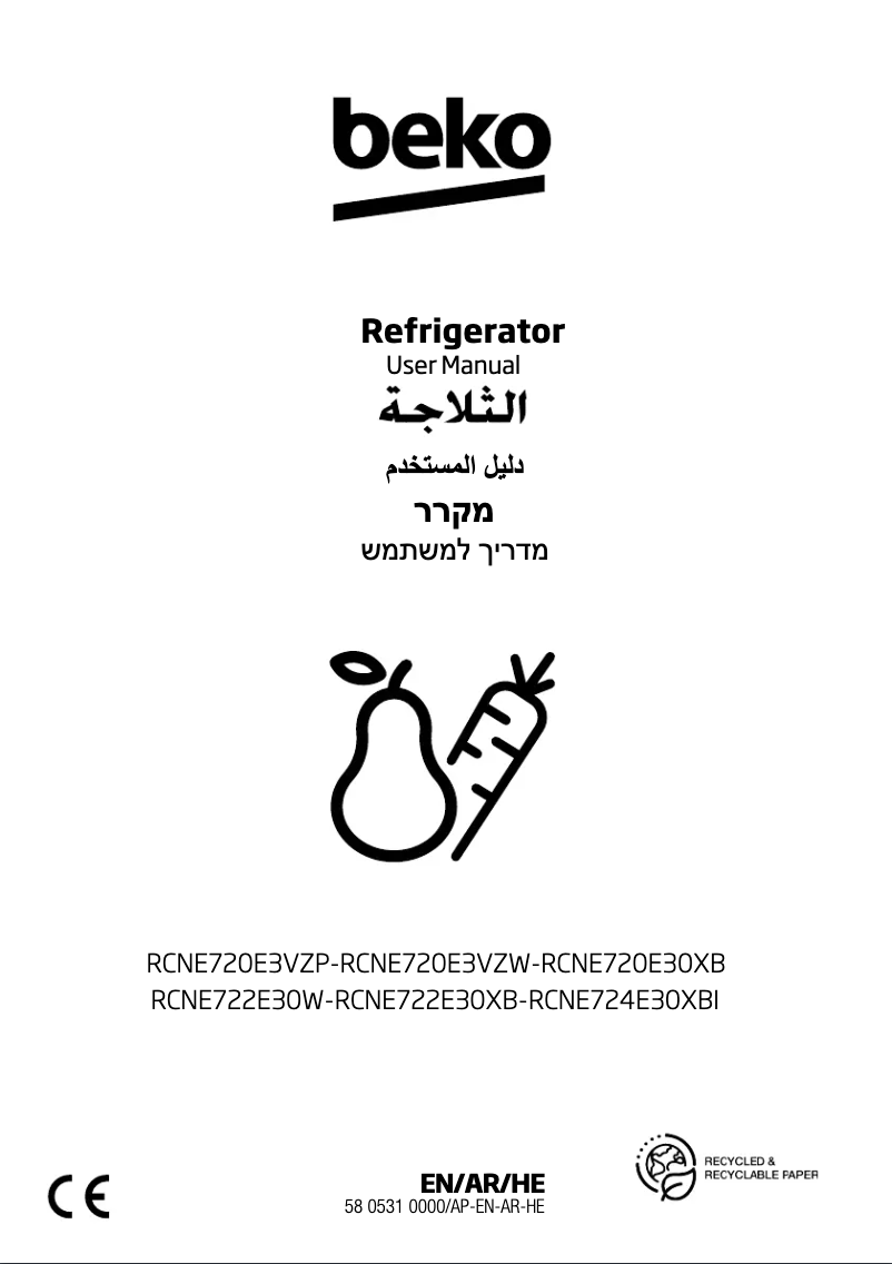 Image de la première page du manuel de l'appareil RCNE724E30XBI