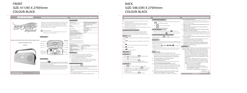 Página 1 del manual Manual de usuario Pyle AZPBTW20WT