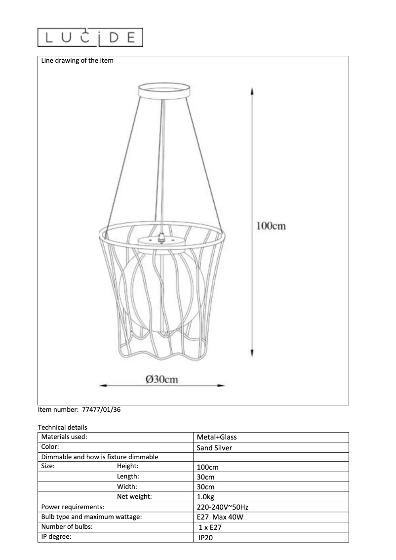 Image de la première page du manuel de l'appareil Basket