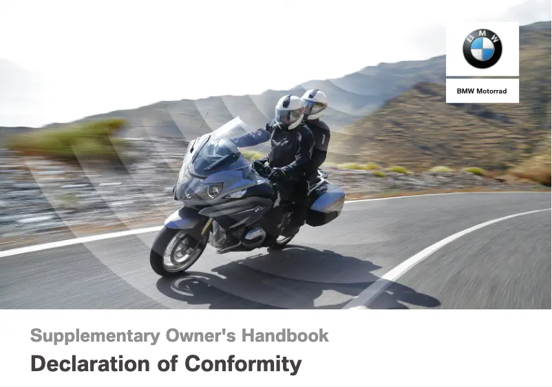 Page n°1 - Manuel utilisateur BMW F 850 GS (2017)