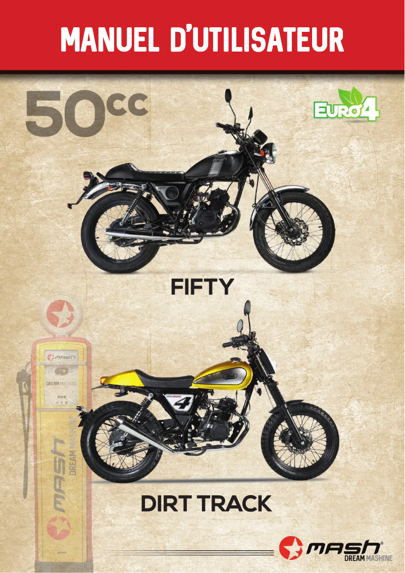 Page 1 de la notice Manuel utilisateur Mash Fifty 50cc (2020)