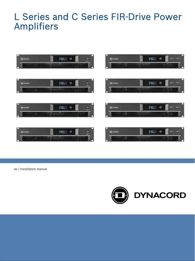 Page n°1 - Manuel utilisateur Dynacord L2800FD DSP