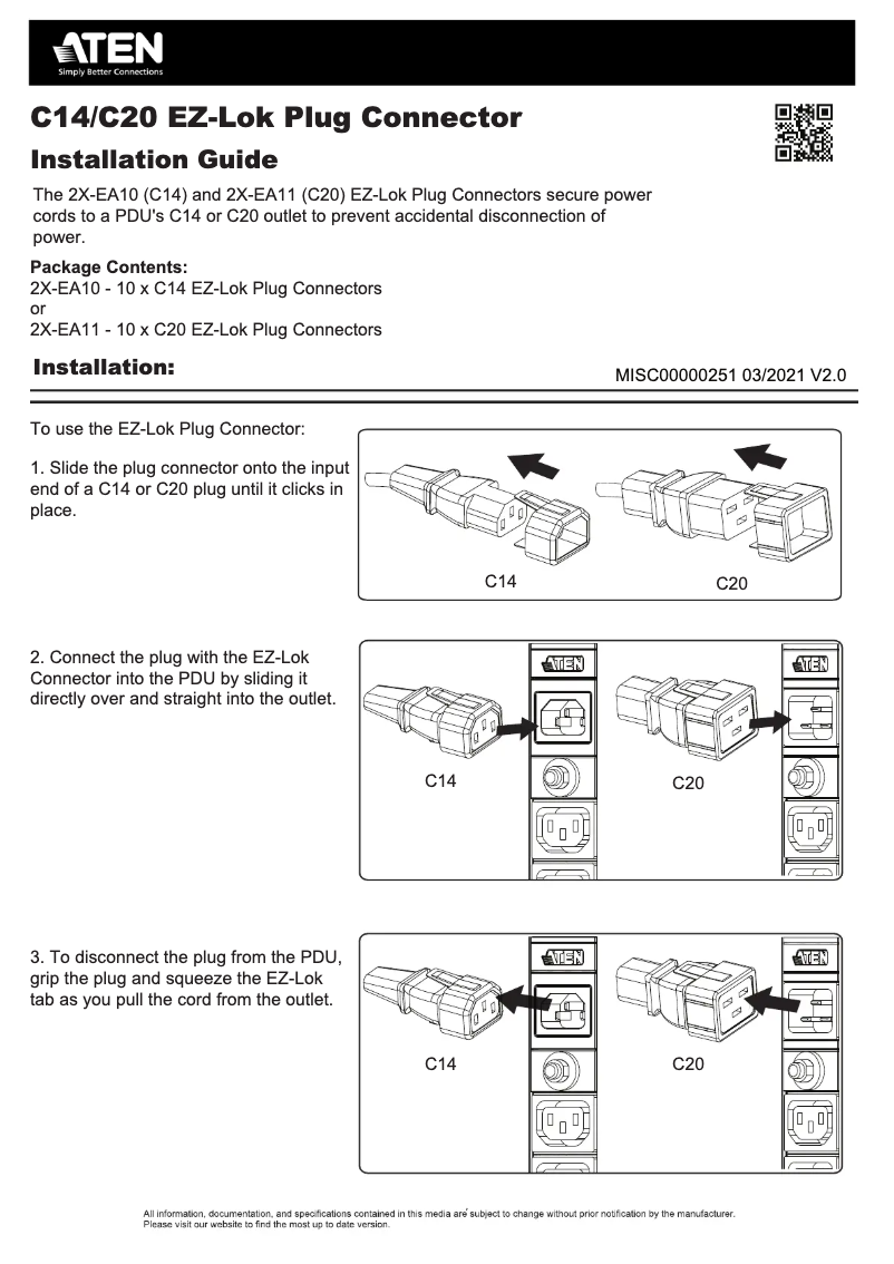 Image de la première page du manuel de l'appareil 2X-EA11