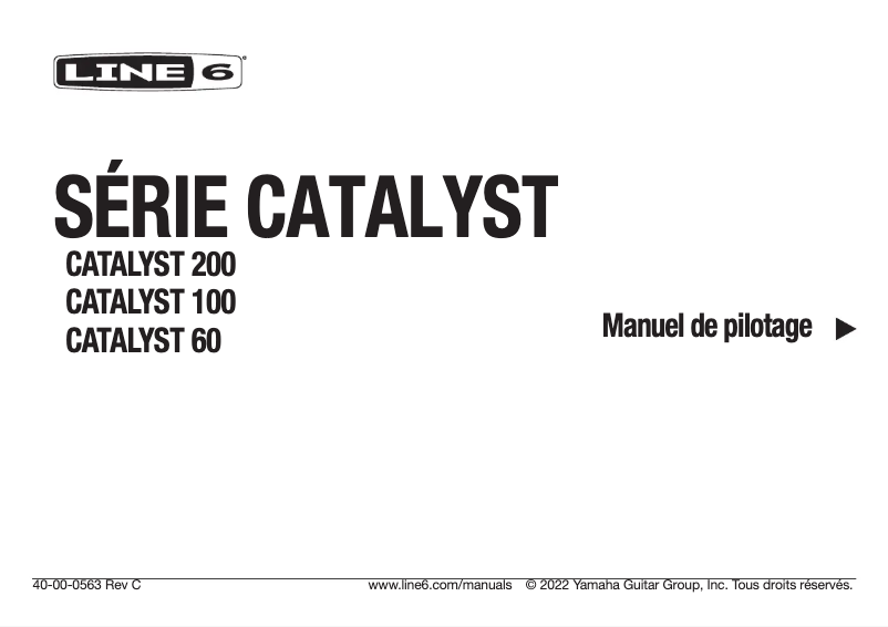 Page n°1 - Manuel utilisateur Line 6 Catalyst 100