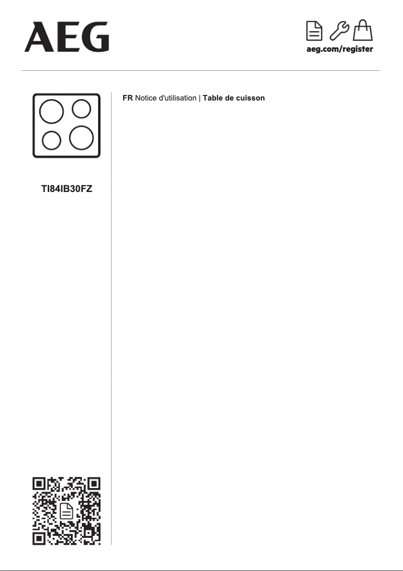 Page 1 de la notice Manuel utilisateur AEG TI84IB30FZ