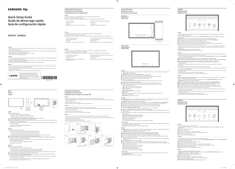 Page n°1 - Manuel utilisateur Samsung WM75A