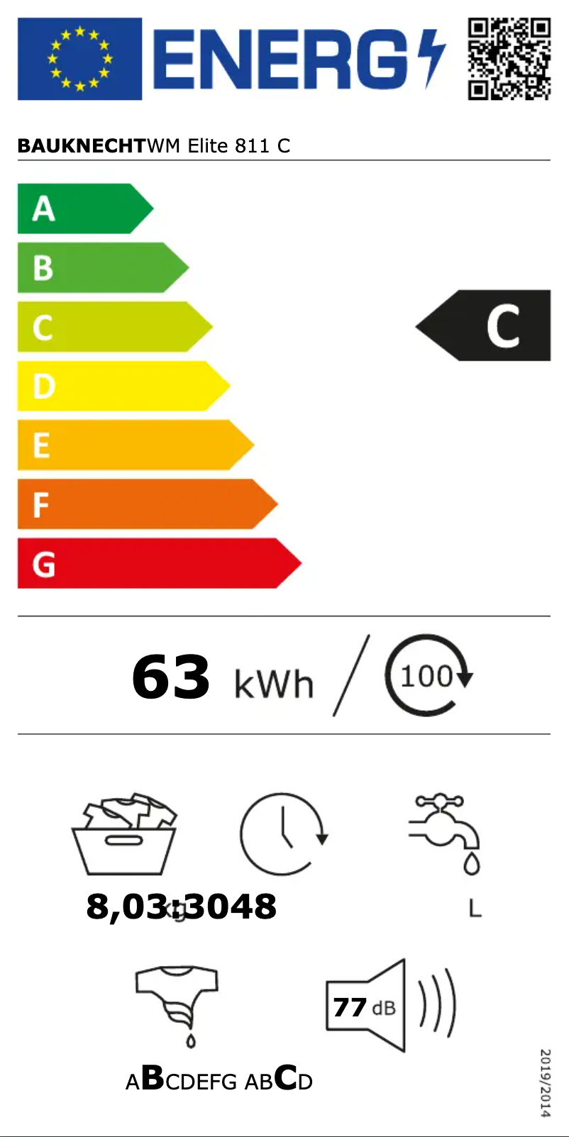 Page 1 de la notice Manuel utilisateur Bauknecht WM Elite 811 C