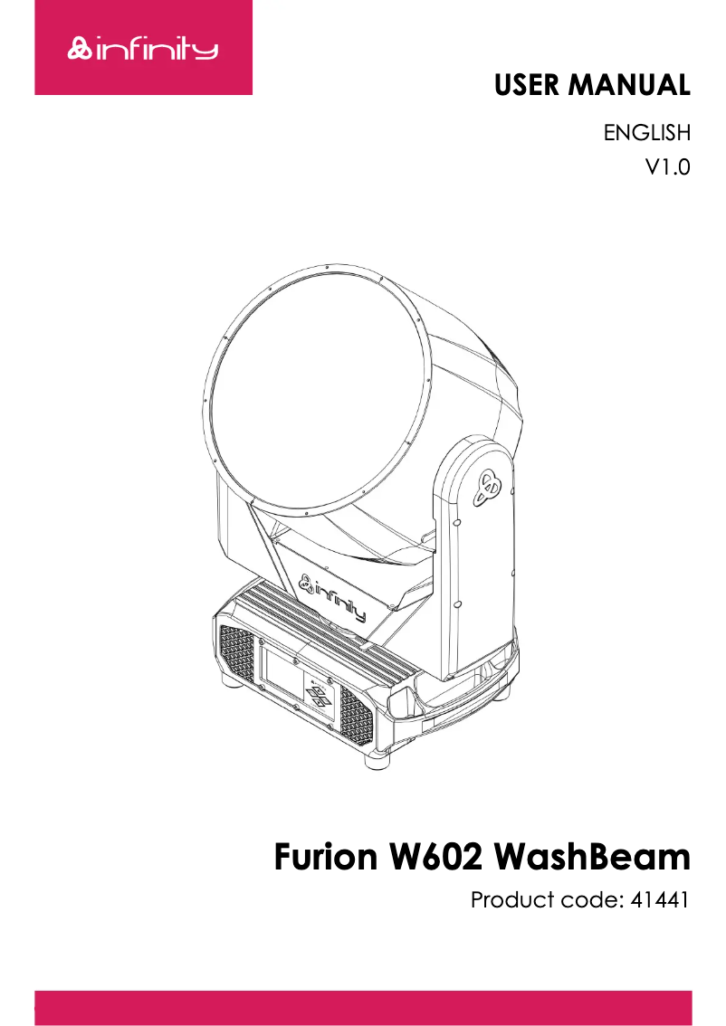 Image de la première page du manuel de l'appareil Furion W602 WashBeam