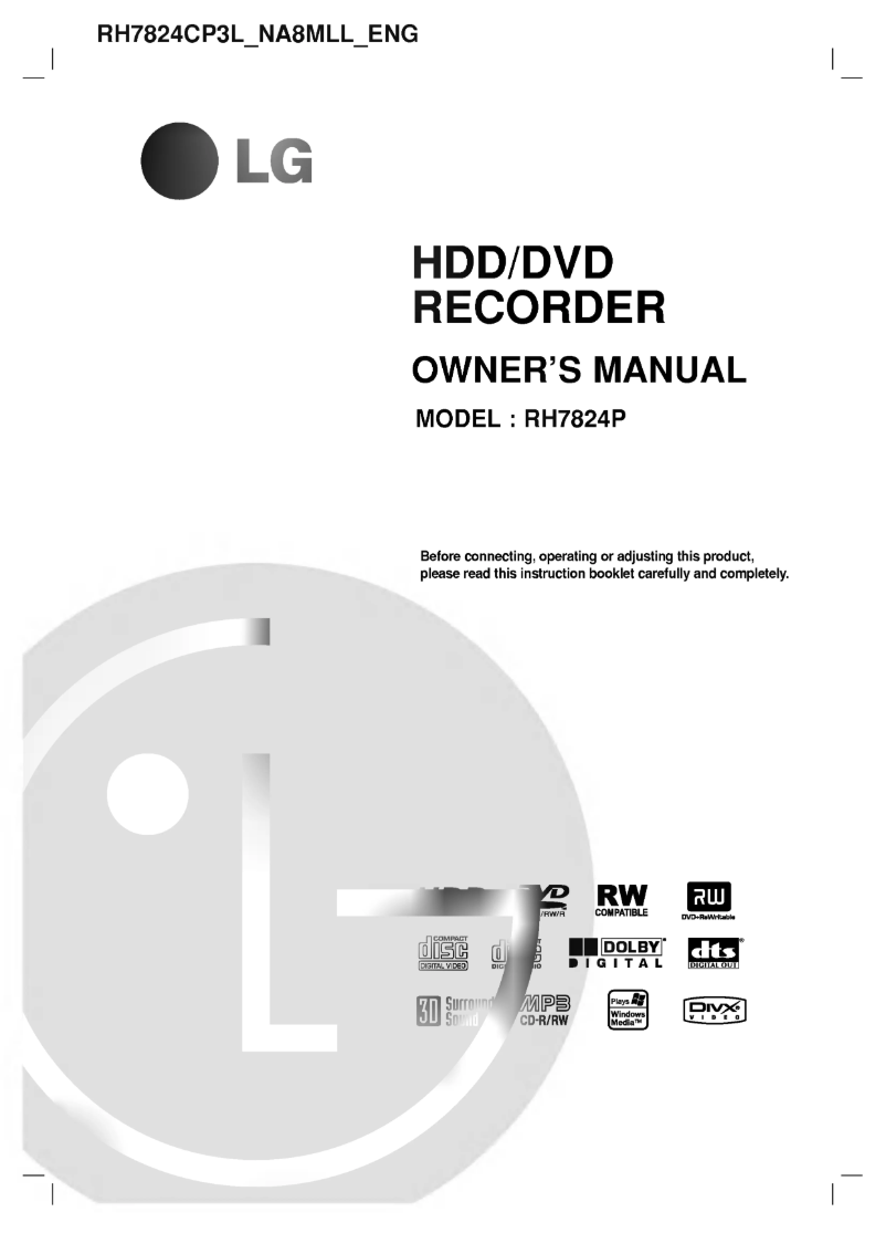 Image de la première page du manuel de l'appareil RH7824CP3L