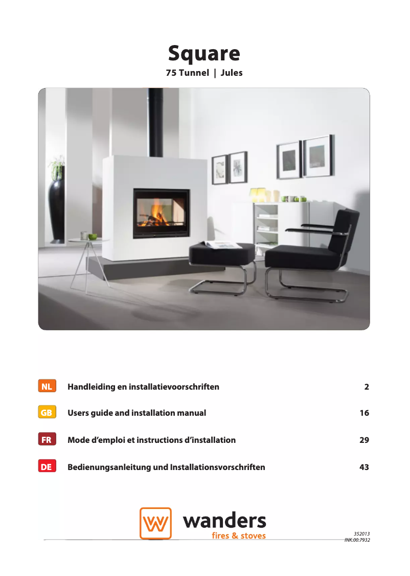 Page n°1 - Manuel utilisateur Wanders Square 75 Tunnel