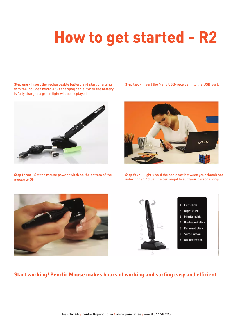 Image de la première page du manuel de l'appareil PenClic Wireless