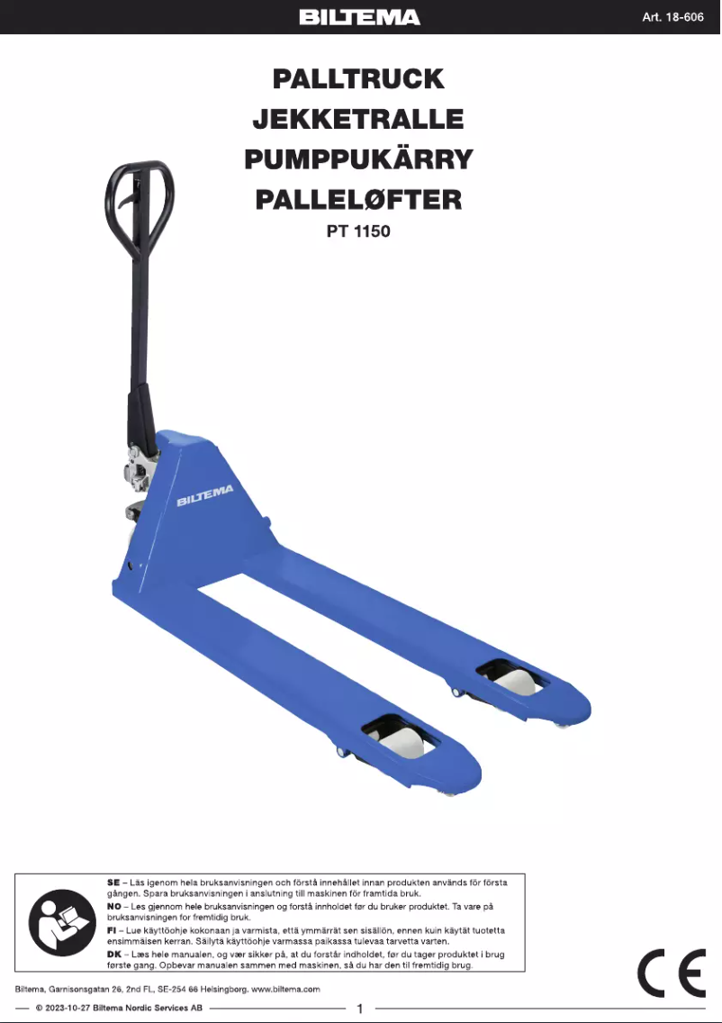 Image de la première page du manuel de l'appareil PT 1150