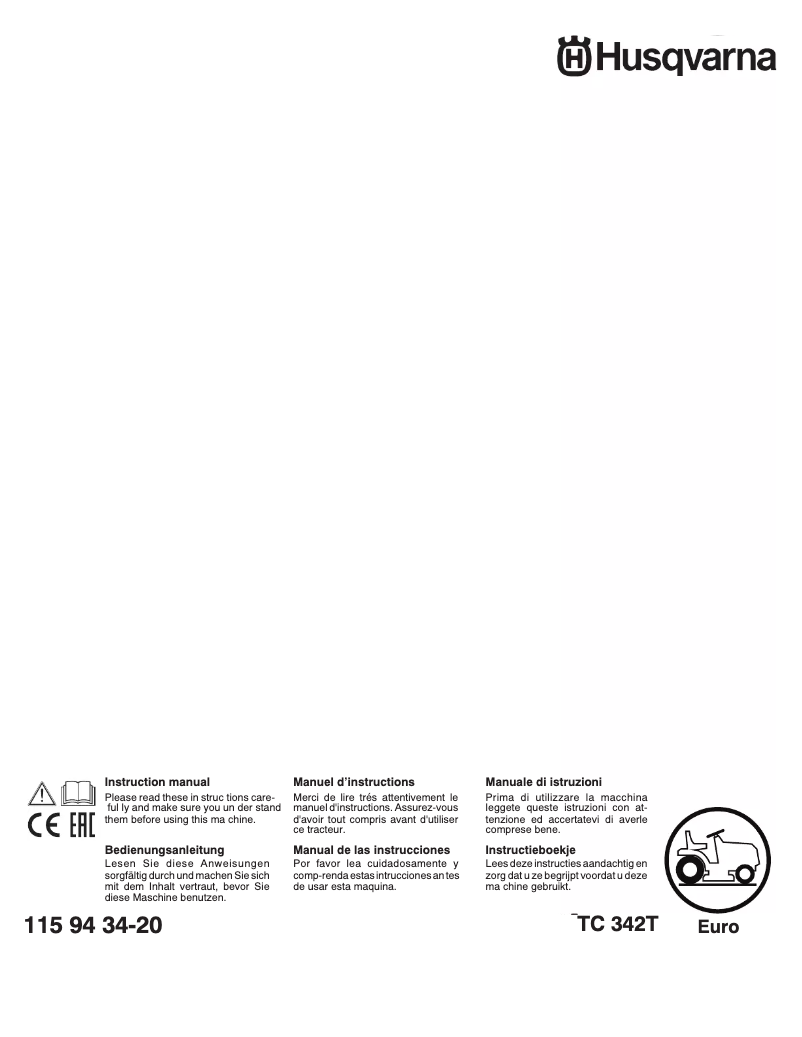 Image de la première page du manuel de l'appareil TC 342T