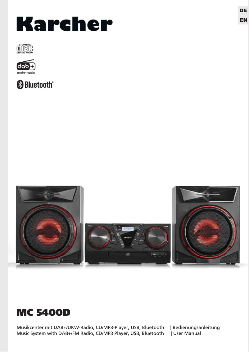 Page 1 de la notice Manuel utilisateur Kärcher MC 5400D