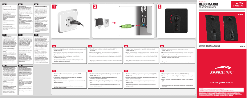 Page 1 de la notice Manuel utilisateur Speed-Link Reso Major SL-8022-SBK-A