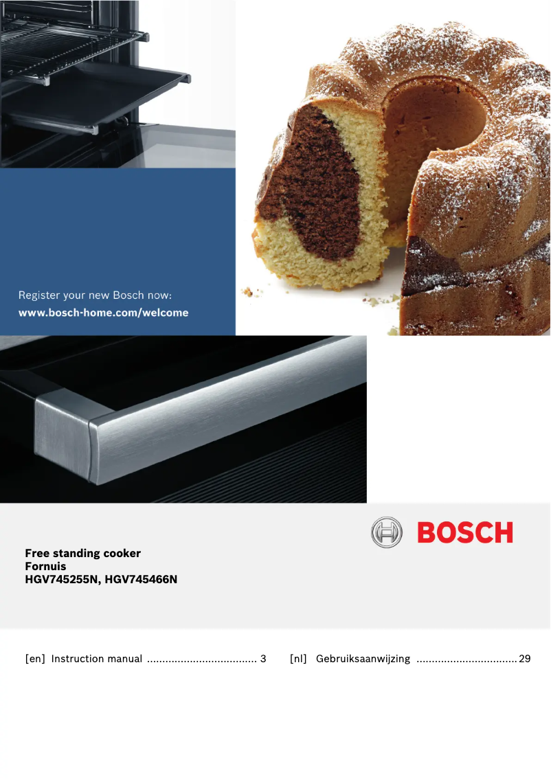 Page n°1 - Manuel utilisateur Bosch HGV745255N