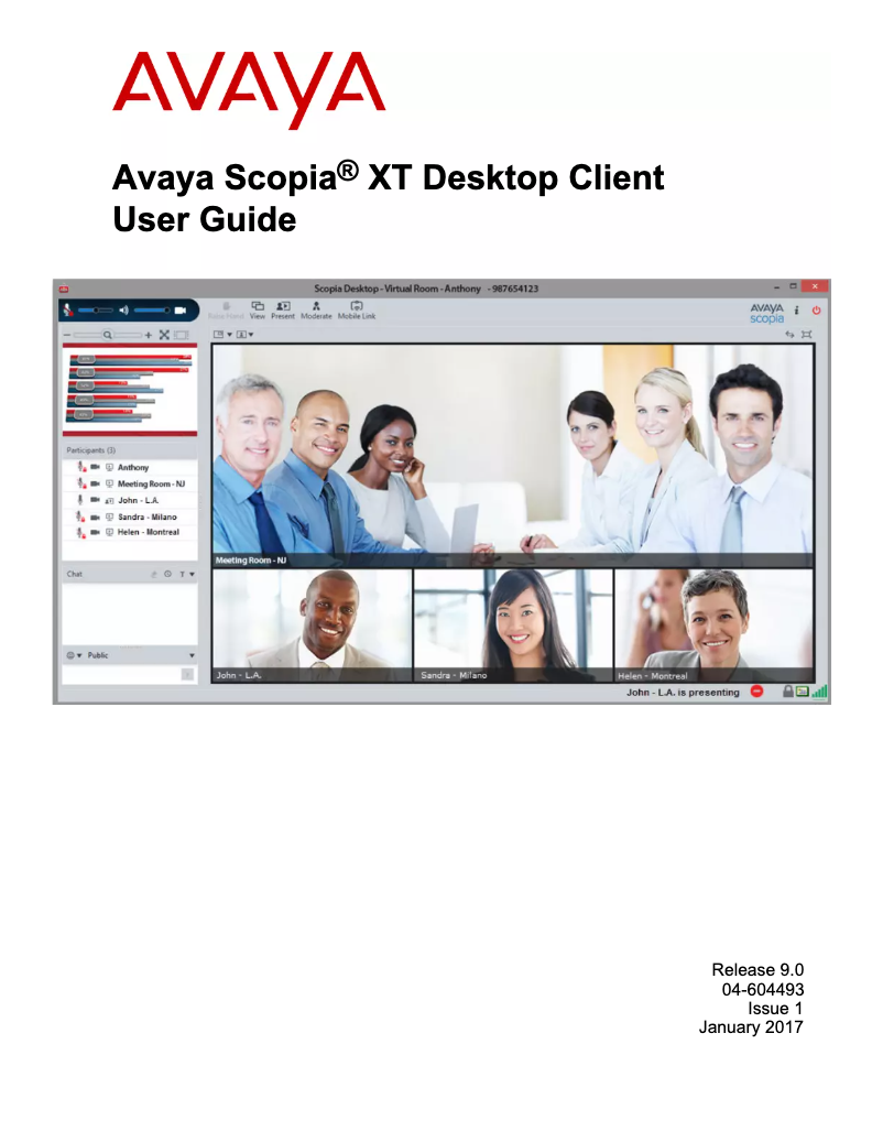 Image de la première page du manuel de l'appareil Scopia Desktop