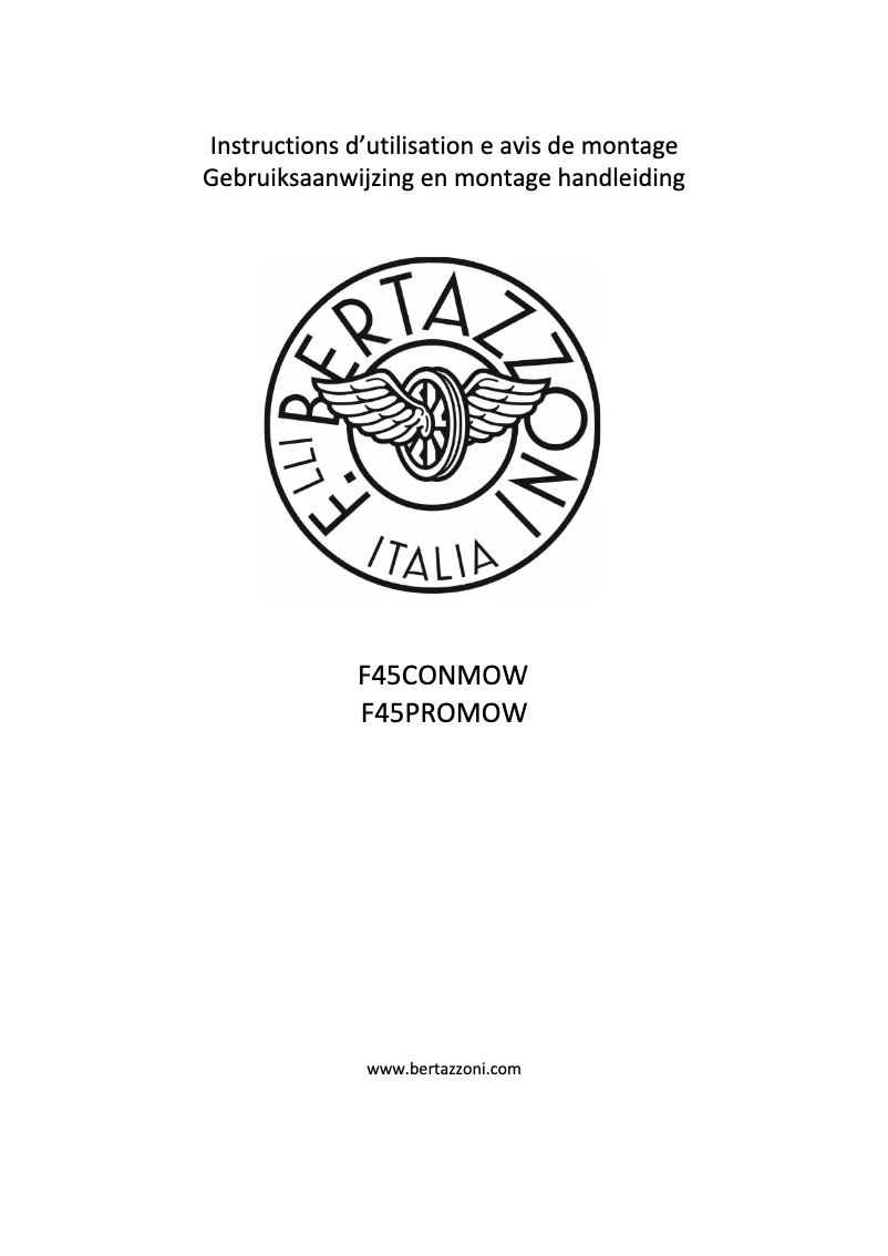 Page n°1 - Manuel utilisateur Bertazzoni F45PROMOW