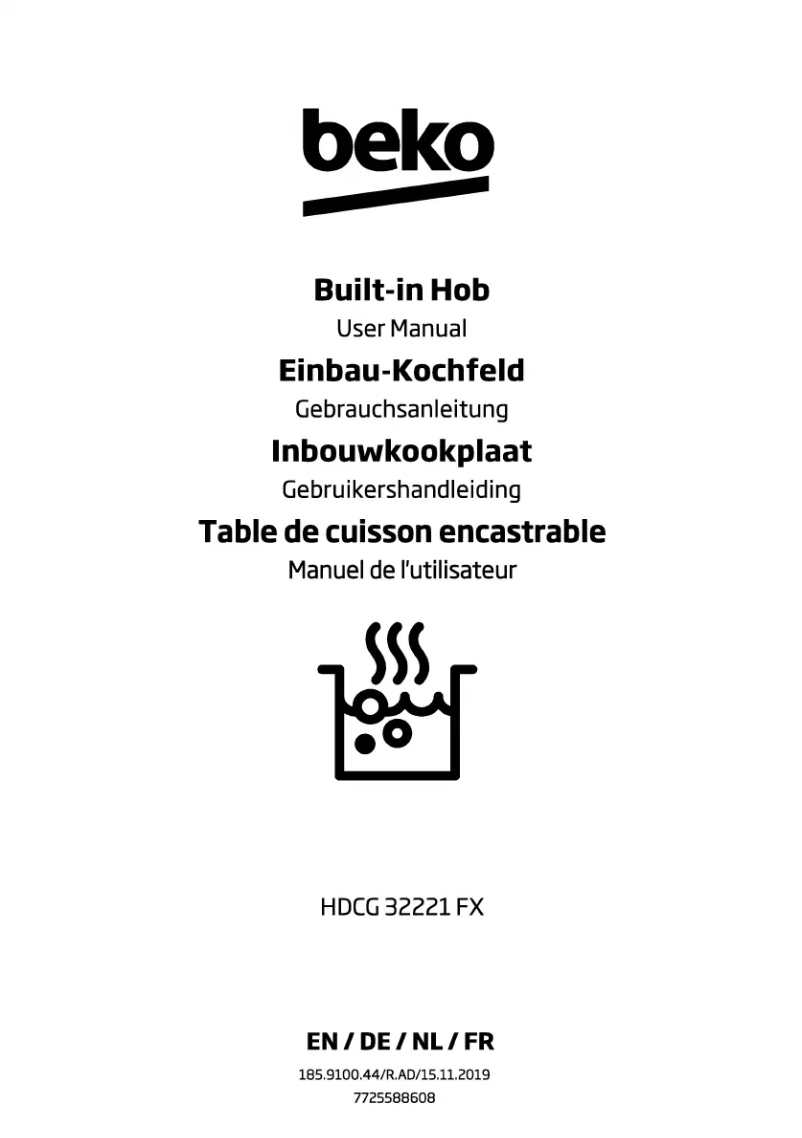 Page 1 de la notice Manuel utilisateur Beko HDCG 32221 FX