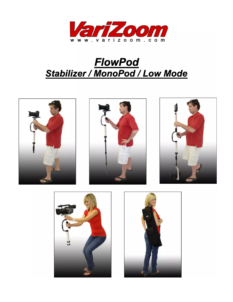 Page 1 de la notice Manuel utilisateur VariZoom FlowPod