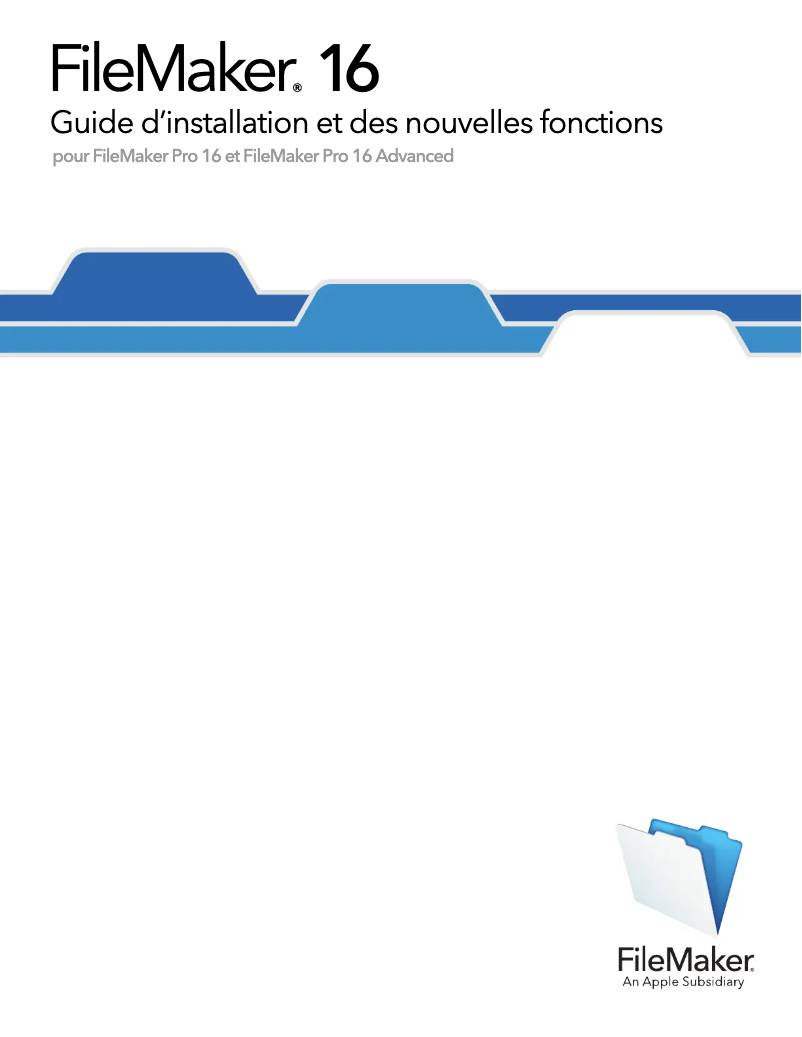 Page n°1 - Guide d'installation FileMaker Pro 16