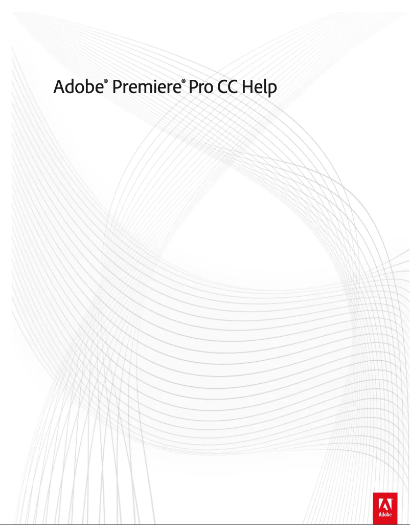 Image de la première page du manuel de l'appareil Premiere Pro CC