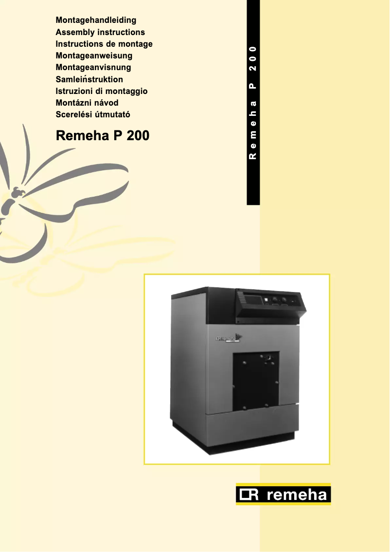 Page 1 de la notice Manuel utilisateur Remeha P 2000