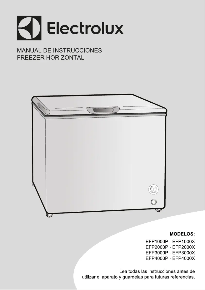 Image de la première page du manuel de l'appareil EFP1000X