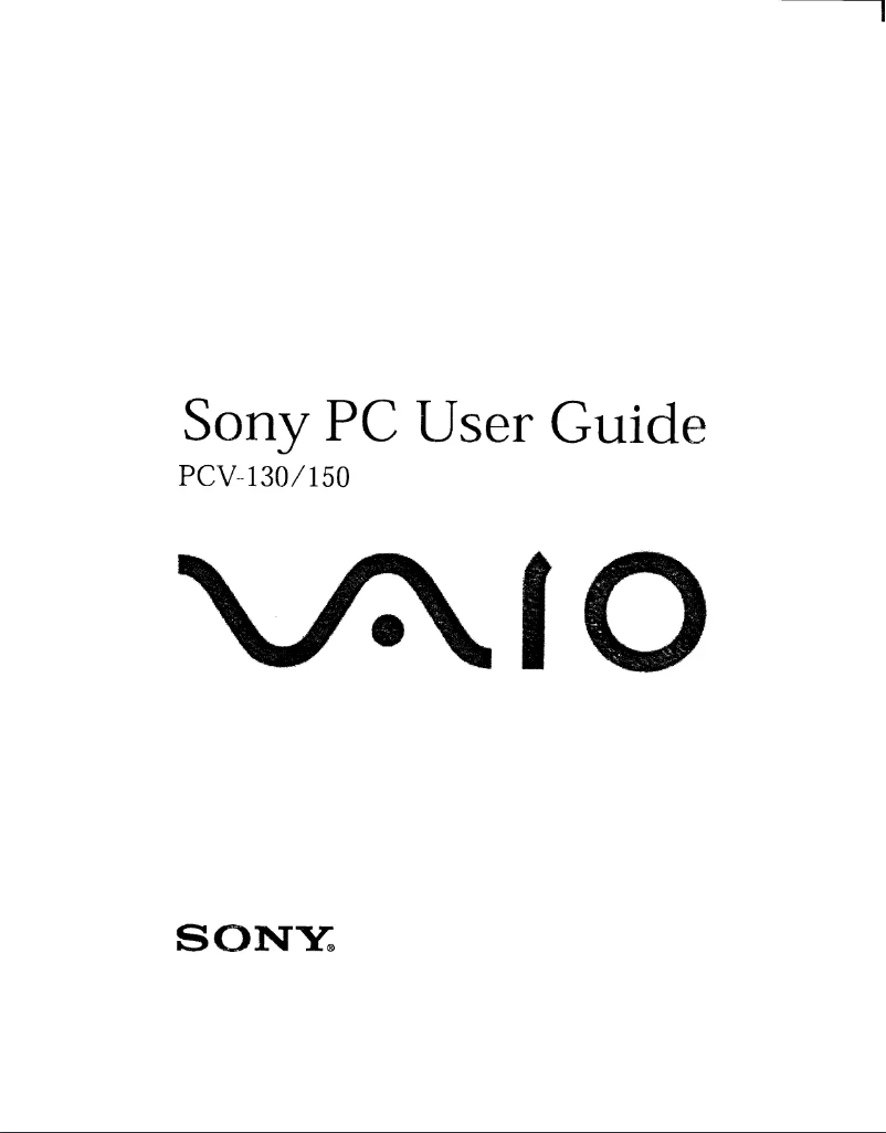 Página 1 del manual Manual de usuario Sony Vaio PCV-130