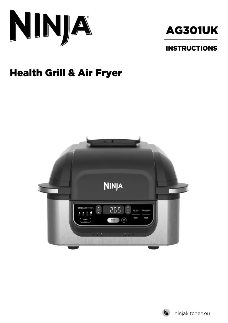 Image de la première page du manuel de l'appareil Foodi Health Grill & Air Fryer AG301UK