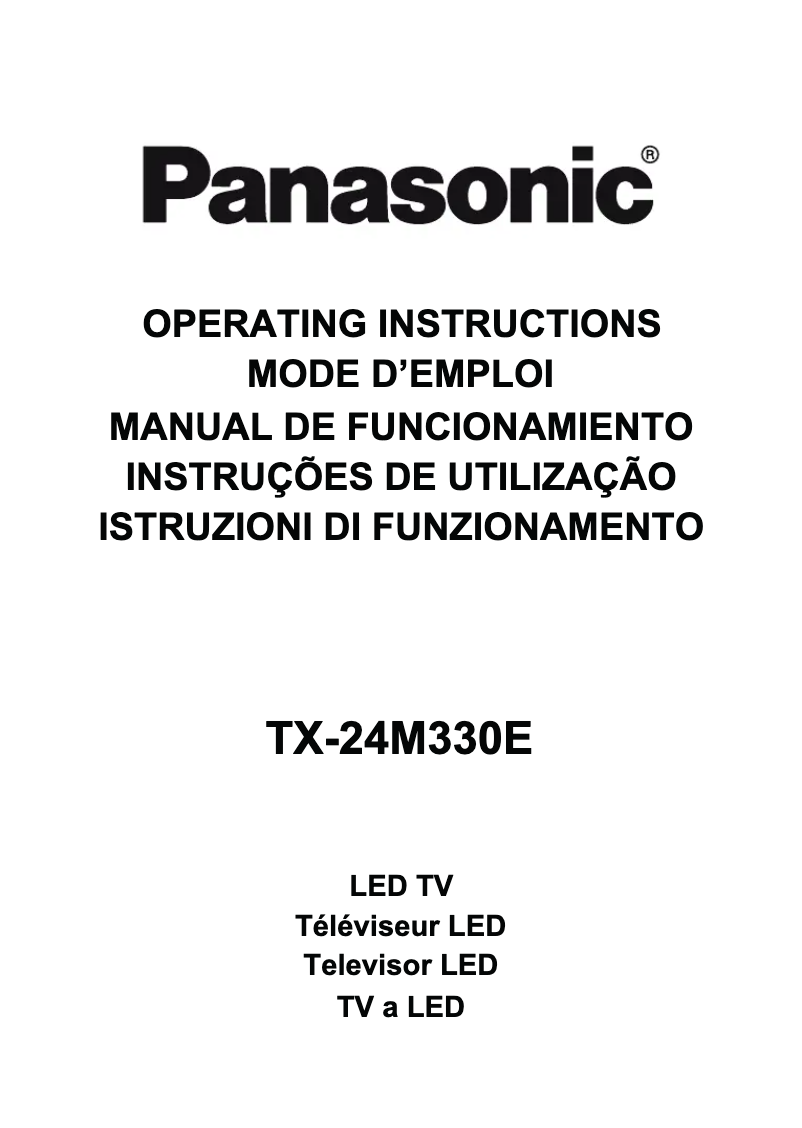 Page 1 of the manual User Manual Panasonic TX-24M330E