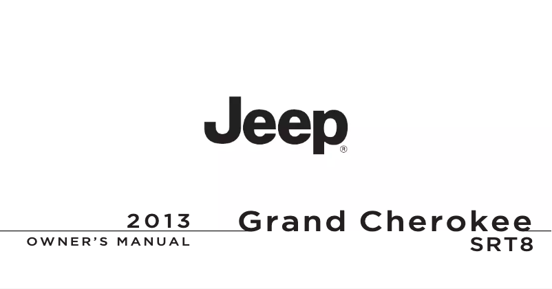 Page 1 de la notice Manuel utilisateur Jeep Grand Cherokee SRT (2013)
