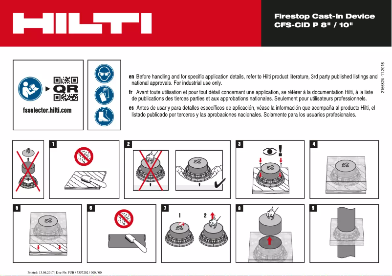 Página 1 del manual Manual de usuario Hilti CFS-CID P